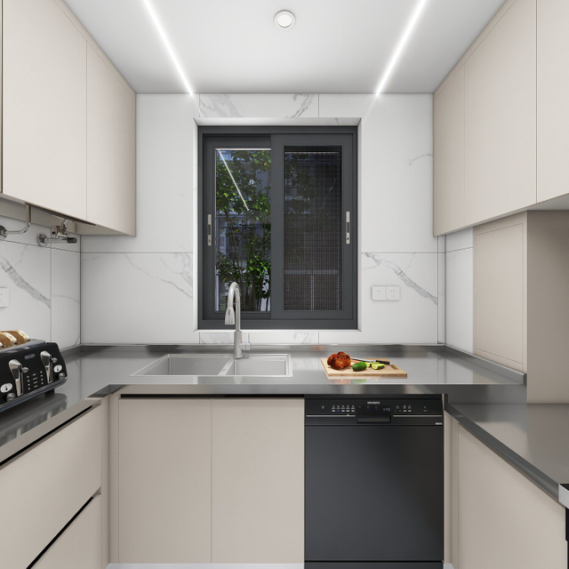 Haustier-High-End-Schrank mit goldener Glastür