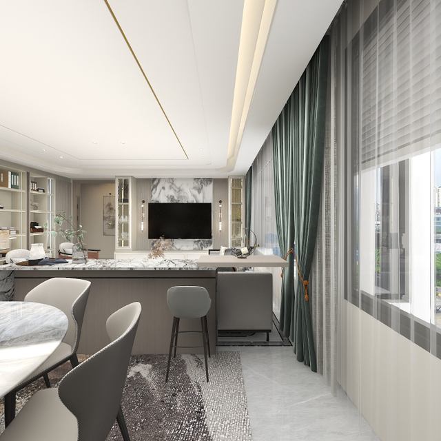 Moderner Stil leichter Luxus weißer TV -Schrank