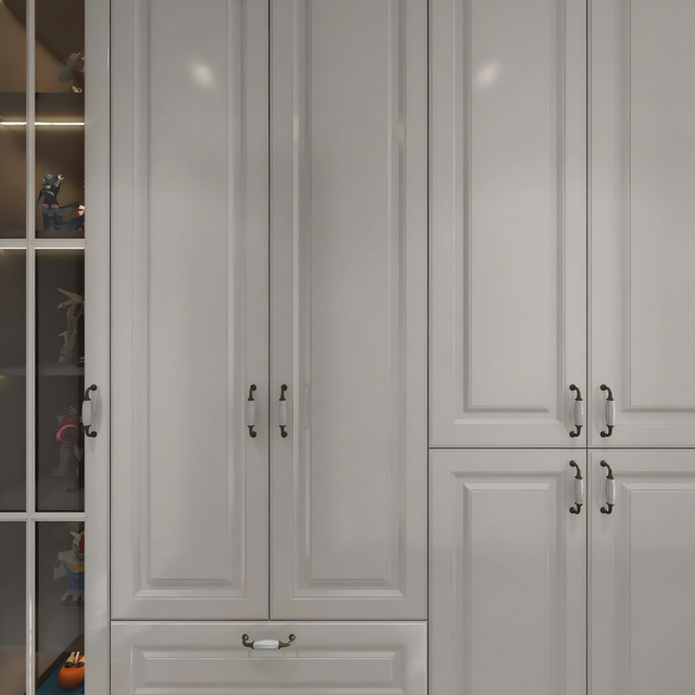 Klassiker weißer Schema -Schlafzimmergarderobe