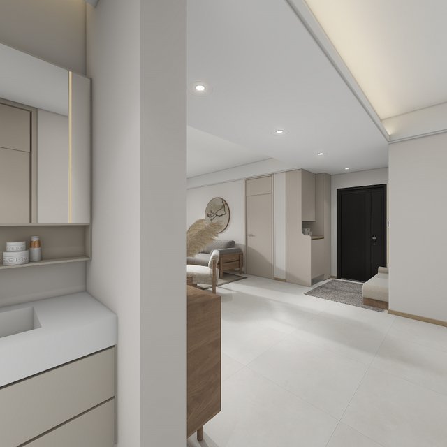 Eiche Holzkornfarbe Melamin Wohnzimmerschrank