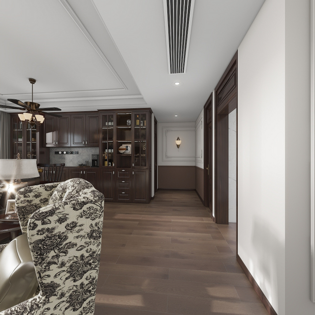 Klassische Serie Holz Grain Wohnzimmer TV -Schrank Speisebar