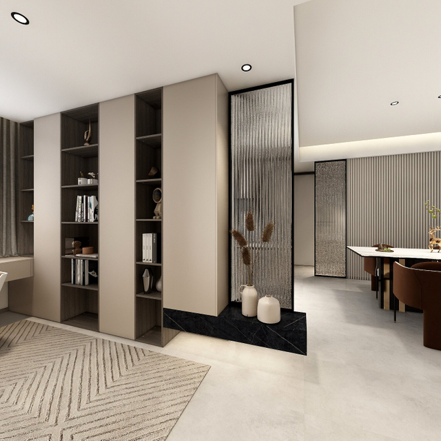 Moderner Rockplatten -TV -Schrank mit Stauraum mit Stauraum