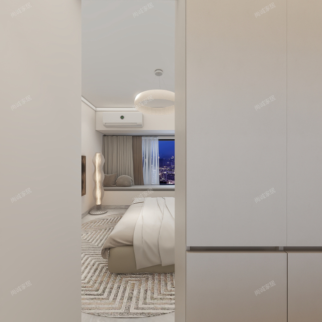 Schlafzimmer im minimalistischen Stil Langlebiger Kleiderschrank